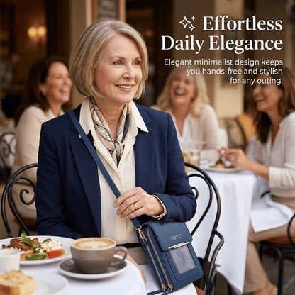 🎁50 % rabatt👜📱Enkel och elegant plånbok med pekskärm för damer, att bära över axeln