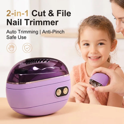 🔥50 % RABATT UNDER BEGRÄNSAD TID🔥2-i-1 smart elektrisk nagelklippare & nagelpolerare för alla åldrar 👨‍👩‍👧‍👦 💅