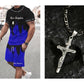 👕50 % RABATT NU! 🔥Mäns grafiska tryck T-shirt och shorts uppsättning – Mjukt tyg, iögonfallande design & Perfekt för sommardagar ☀️