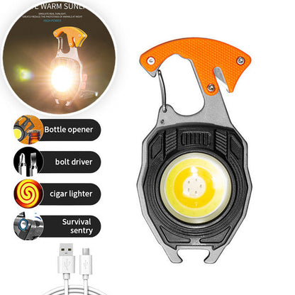 🚨✨ 50% RABATT NU! Mini‑LED‑nyckelringsficklampa för självförsvar – 6 ljuslägen, 500 lumen & multifunktionell – perfekt för nödsituationer, camping och vardagen 🔦🔧