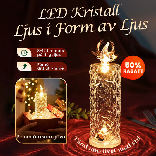 🌹Romantiska batteridrivna LED-ljus utan låga