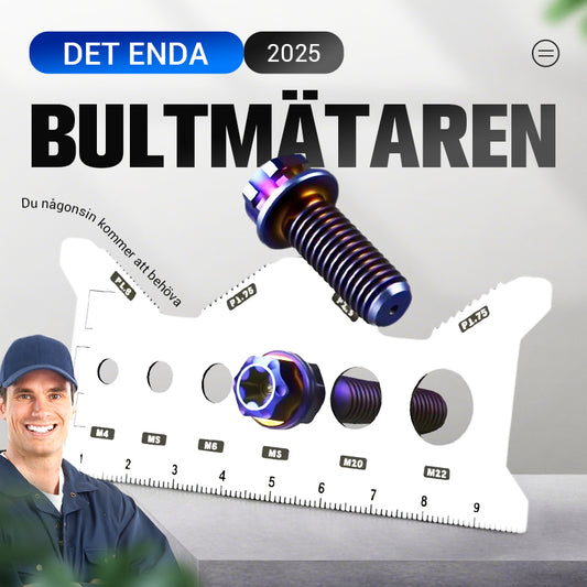 Dubbelsidigt bultmätkort (rostfritt stål)💥