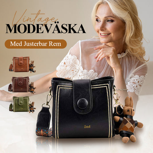 👜Vintage Modeväska med Justerbar Bred Axelrem🌟