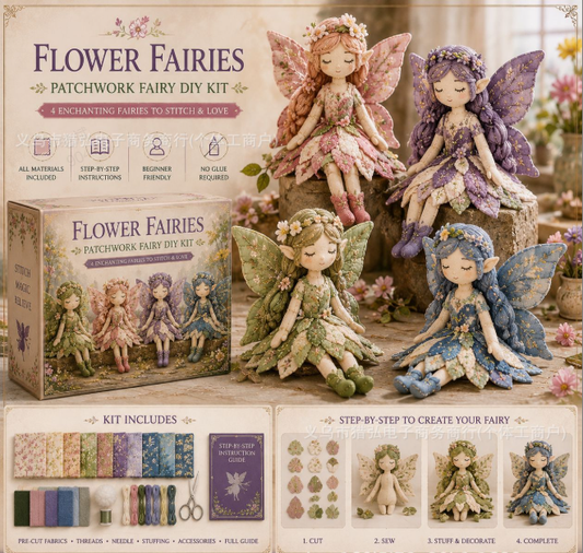 🧵 50% RABATT NU! ✨ Fairy Patchwork – Gör-det-själv-kollektion