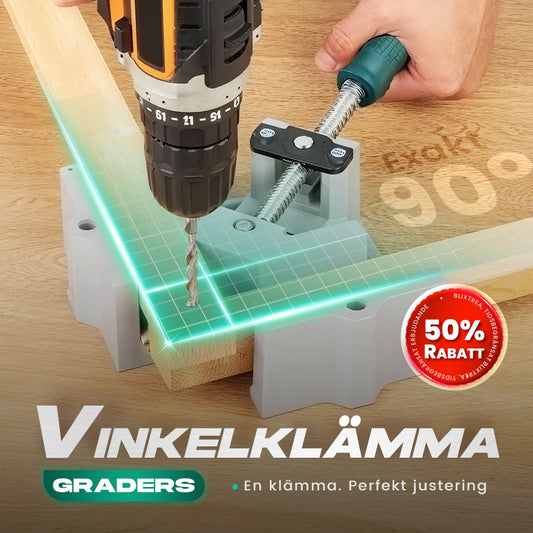 Robust slitstark rätvinklig klämma 90°
