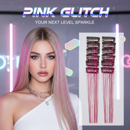 🏆Flash 49 %⚡50 000+ sålda! Nästan slut -✨Clip-in Tinsel Hair Extensions（En uppsättning med 12 delar）