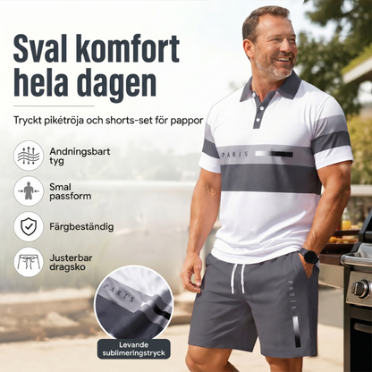 👕 2-delat skjort- & shortset för herrar – bekvämt, andningsbart & mångsidigt för sommar, fritid & resor | 50% sommarrea ☀️🩳