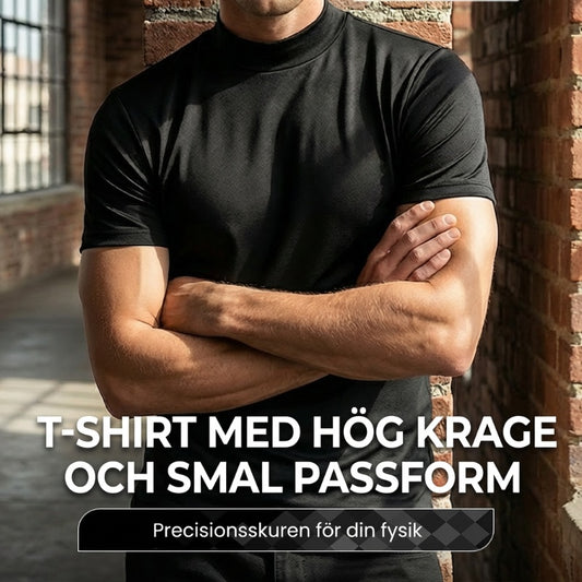 🔈🔈2026 Hot Sale - 50 % rabatt🎁Höghalsad slim fit-T-shirt för mä