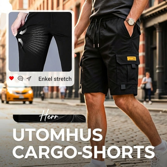 🔥🎁Nyhet 50 % RABATT🔥Männs casual cargoshorts med dragsko i midjan