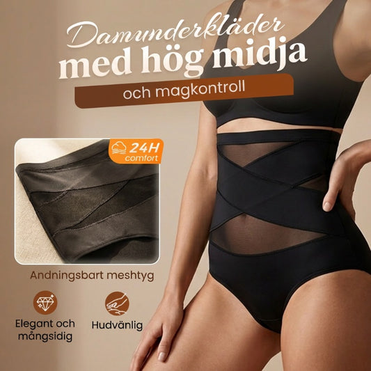 ✨Sista dagen-Köp 1 få 3 förpackningar✨Plus-storlek högmidjade trosor med magkontroll