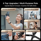 4-i-1 Multifunktionell 360° Rotations Magnetisk Selfie-pinne
