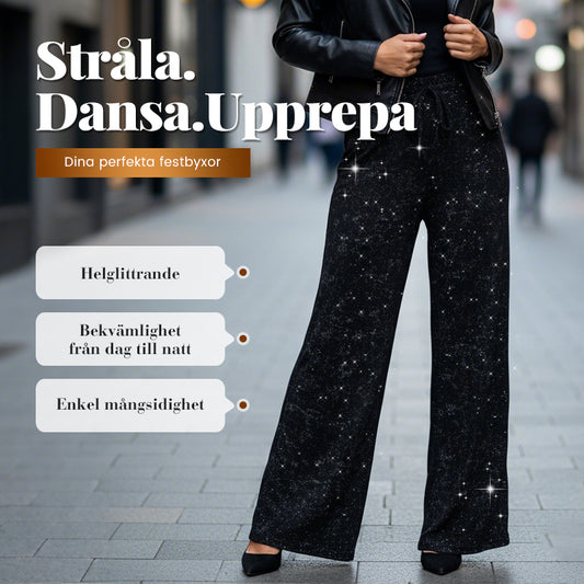 💖SISTA DAGEN REA 50% RABATT🥰Dambyxor med paljetter och elastisk midja