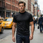 🔈🔈2026 Hot Sale - 50 % rabatt🎁Höghalsad slim fit-T-shirt för mä