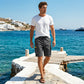 🔥🎁Nyhet 50 % RABATT🔥Männs casual cargoshorts med dragsko i midjan