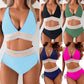 ⏳Sista dagen-erbjudande: 50 % rabatt⛱️2026 Bikini-set med hög midja, magformande effekt och färgblock