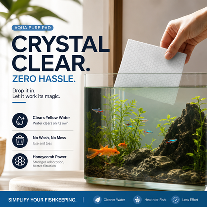 🔥🎁Nyhet 50 % RABATT🔥🐠 Akvarieklargörande ark – Klart vatten på 24h