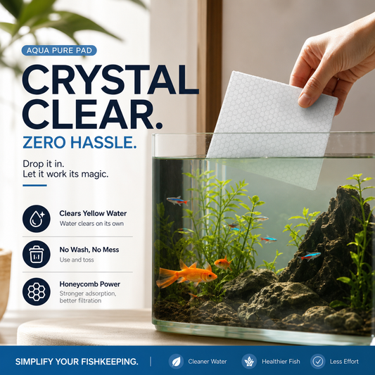 🔥🎁Nyhet 50 % RABATT🔥🐠 Akvarieklargörande ark – Klart vatten på 24h