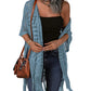 🌊 50% RABATT NU!✨ Oversized stickad kofta för damer – Lätt virkad kimono med tofsar för våren & sommaren 🌸