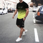 😎Herrset med t-shirt och shorts i gradientfärg