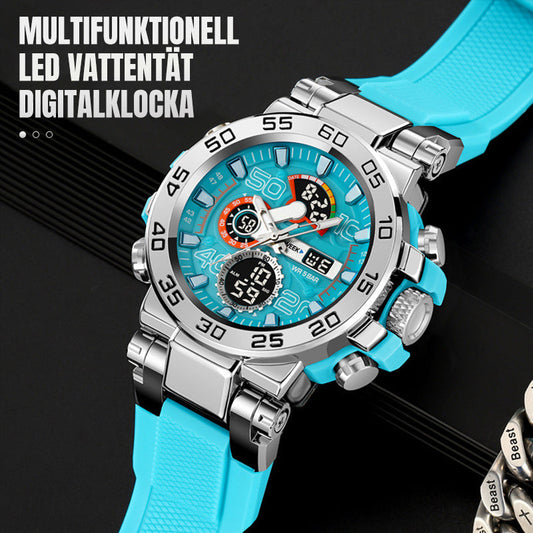 🔥Multifunktionell LED-vattentät digital klocka
