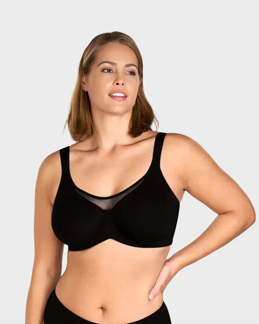 💐 Elegant, genomskinlig BH med full täckning för damer i stora storlekar