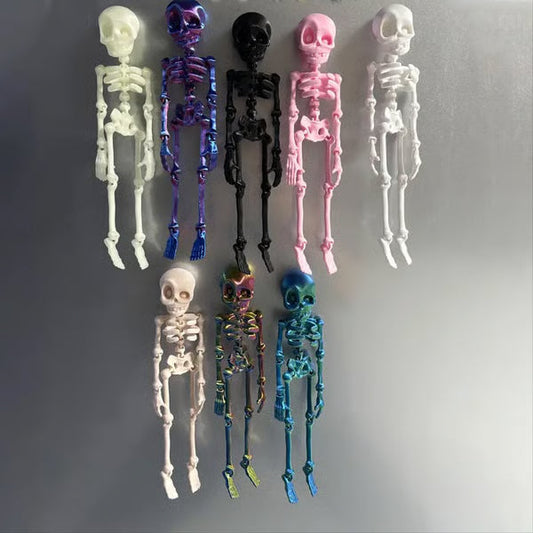 3D-printad magnetisk figur i form av ett vintage-skelett🎃