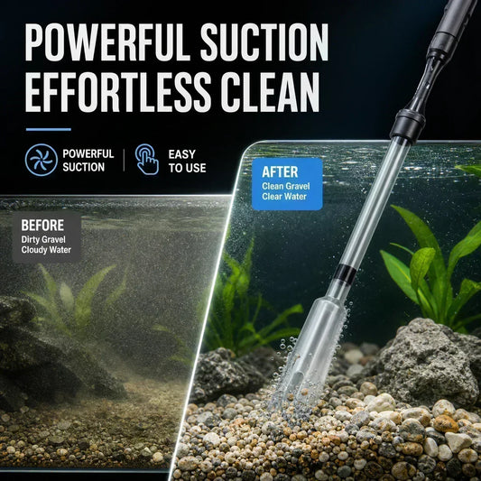 🐠 50% RABATT NU! Elektrisk akvariegrusrengörare🧹🐟