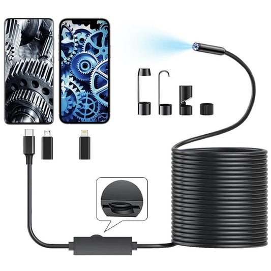 🔎 Plug-and-play-kamera för endoskop – Kompatibel med Android & iPhone & iPad för direktanslutning