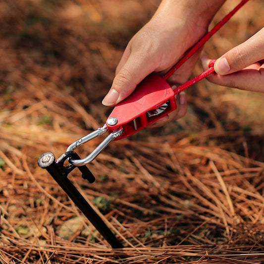 🔥Bärbar Justerbar Fix Tält Hög styrka Snabb frigöring Remskiva Camping Rope (4 Pcs / Set)