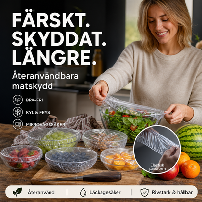 🛒 50% RABATT NU! 🔥 Återanvändbara matförvaringspåsar – Tättslutande, miljövänliga, perfekt för förvaring av livsmedel i kyl och frys 🥦🍎