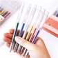 Set med utdragbara glittergelpennor för dagboksskrivande & teckning