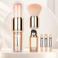 🖌️SISTA REA-DAGEN – 60% RABATT!!📢 Portabel utdragbar makeupborstset – multifunktionellt reseverktyg med puderborste, rougeborste och silikonborste för läppar