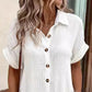 👗 50% RABATT! ✨ Knäppt Kortärmad Skjortklänning med Ficka för Kvinnor – Avslappnad Passform, Lätt Tyg & Perfekt för Sommar ☀️