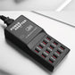 USB-Schnellladestation für mehrere Geräte mit 12 Anschlüssen