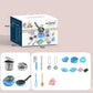 🔥Varm försäljning 50% rabatt🎁 Bästa presenten för barn 🍳 Real Cooking Mini-köksleksaker för barn - Set med 22 delar