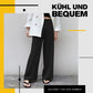 Ladies Ice Silk byxor med vida ben