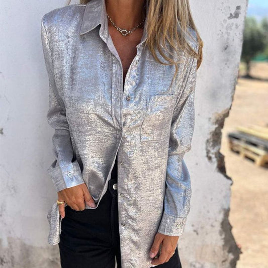 ✨✨Casual Fashionable Lapel Shirt för kvinnor