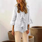 Kvinnor Ruffle Collar Blouse med klockärmar