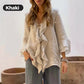 Kvinnor Ruffle Collar Blouse med klockärmar