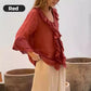 Kvinnor Ruffle Collar Blouse med klockärmar