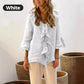 Kvinnor Ruffle Collar Blouse med klockärmar
