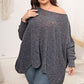 Plus size-jumper med rund halsringning för kvinnor