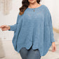 Plus size-jumper med rund halsringning för kvinnor