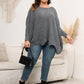 Plus size-jumper med rund halsringning för kvinnor