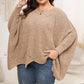 Plus size-jumper med rund halsringning för kvinnor