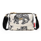 Tryckt crossbody-väska med flera fickor för kvinnor
