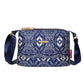 Tryckt crossbody-väska med flera fickor för kvinnor