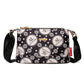 Tryckt crossbody-väska med flera fickor för kvinnor