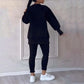 Avslappnat set med sweatshirt och leggings för kvinnor📦Fri frakt på två stycken