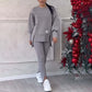Avslappnat set med sweatshirt och leggings för kvinnor📦Fri frakt på två stycken